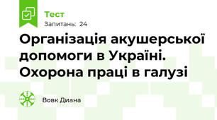 Організація акушерської допомоги в Україні. Охорона праці в галузі