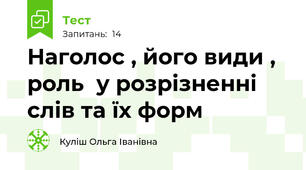 Наголос , його види , роль  у розрізненні  слів та їх форм