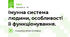 Імунна система людини, особливості її функціонування. 