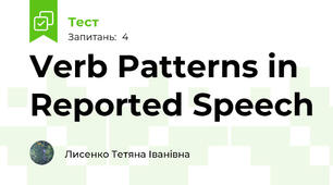 Verb Patterns in Reported Speech 