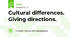 Cultural differences. Giving directions.