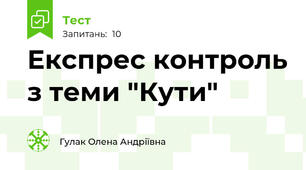 Експрес контроль з теми "Кути" 