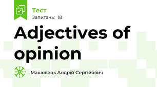 Adjectives of opinion