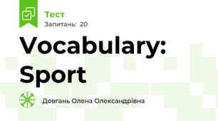Vocabulary: Sport