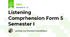 Listening Comprhension Form 5 Semester I