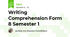 Writing Comprehension Form 8 Semester 1