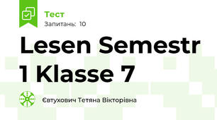 Lesen Semestr 1 Klasse 7