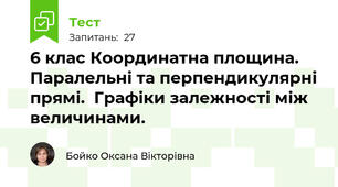 6 клас Координатна площина. Паралельні та перпендикулярні прямі.  Графіки залежності між величинами.