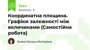 Координатна площина. Графіки залежності між величинами (Самостійна робота)
