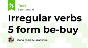 Irregular verbs 5 form be-buy