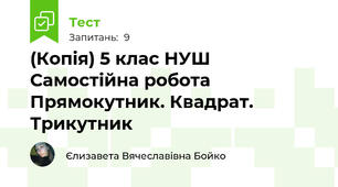 (Копія) 5 клас НУШ Самостійна робота  Прямокутник. Квадрат. Трикутник
