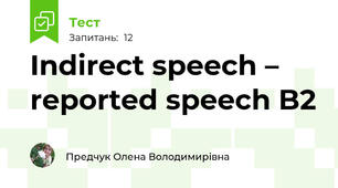 Indirect speech – reported speech B2