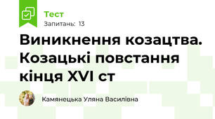 Виникнення козацтва. Козацькі повстання кінця XVI ст