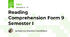 Reading Comprehension Form 9 Semester I