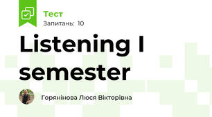 Listening I semester