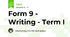 Form 9 - Writing - Term I