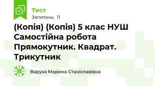 (Копія) (Копія) 5 клас НУШ Самостійна робота  Прямокутник. Квадрат. Трикутник