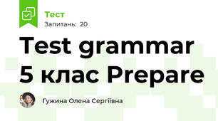 Test grammar 5 клас Prepare 