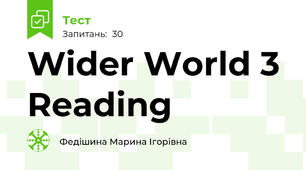 Wider World 3 Reading