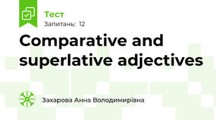 Comparative and superlative adjectives