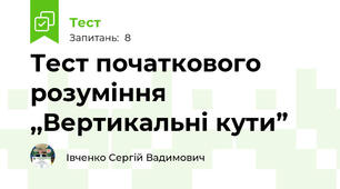 Тест початкового розуміння ,,Вертикальні кути”