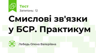 Смислові зв'язки у БСР. Практикум
