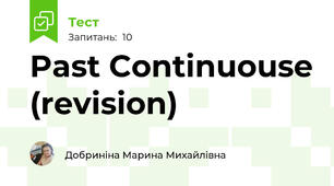Past Continuouse (revision)