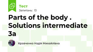 Parts of the body . Solutions intermediate 3a