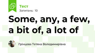Some, any, a few, a bit of, a lot of