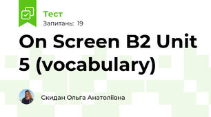 On Screen B2 Unit 5 (vocabulary)