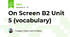 On Screen B2 Unit 5 (vocabulary)
