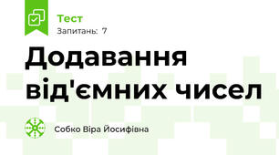 Додавання від'ємних чисел 