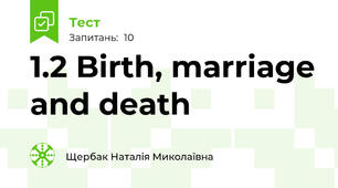 1.2 Birth, marriage and death