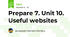 Prepare 7. Unit 10. Useful websites
