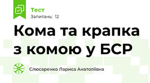 Кома та крапка з комою у БСР