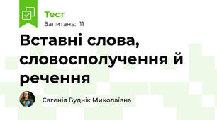 Вставні слова, словосполучення й речення