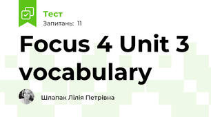 Focus 4 Unit 3 vocabulary
