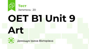 OET B1 Unit 9 Art 
