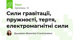 Сили гравітації, пружності, тертя, електромагнітні сили