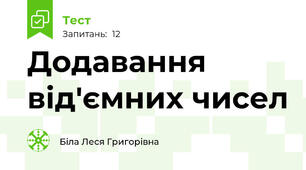 Додавання від'ємних чисел