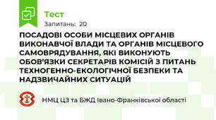 ПОСАДОВІ ОСОБИ МІСЦЕВИХ ОРГАНІВ ВИКОНАВЧОЇ ВЛАДИ ТА ОРГАНІВ МІСЦЕВОГО САМОВРЯДУВАННЯ, ЯКІ ВИКОНУЮТЬ ОБОВ’ЯЗКИ СЕКРЕТАРІВ КОМІСІЙ З ПИТАНЬ ТЕХНОГЕННО-ЕКОЛОГІЧНОЇ БЕЗПЕКИ ТА НАДЗВИЧАЙНИХ СИТУАЦІЙ