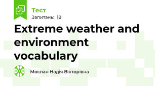 Extreme weather and environment vocabulary