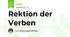 Rektion der Verben