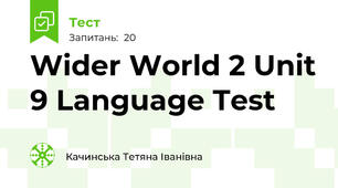 Wider World 2 Unit 9 Language Test