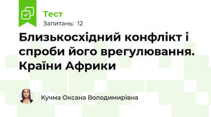 Близькосхідний конфлікт і спроби його врегулювання. Країни Африки