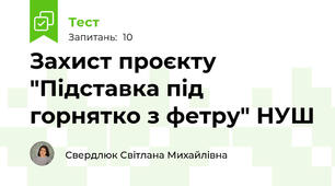Захист проєкту "Підставка під горнятко з фетру" НУШ