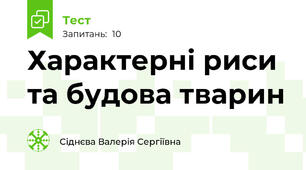 Характерні риси та будова тварин