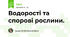 Водорості та спорові рослини.