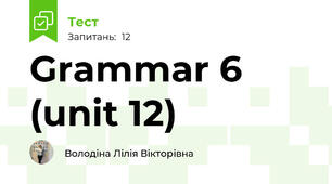 Grammar 6 (unit 12)