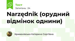 Narzędnik (орудний відмінок однини)